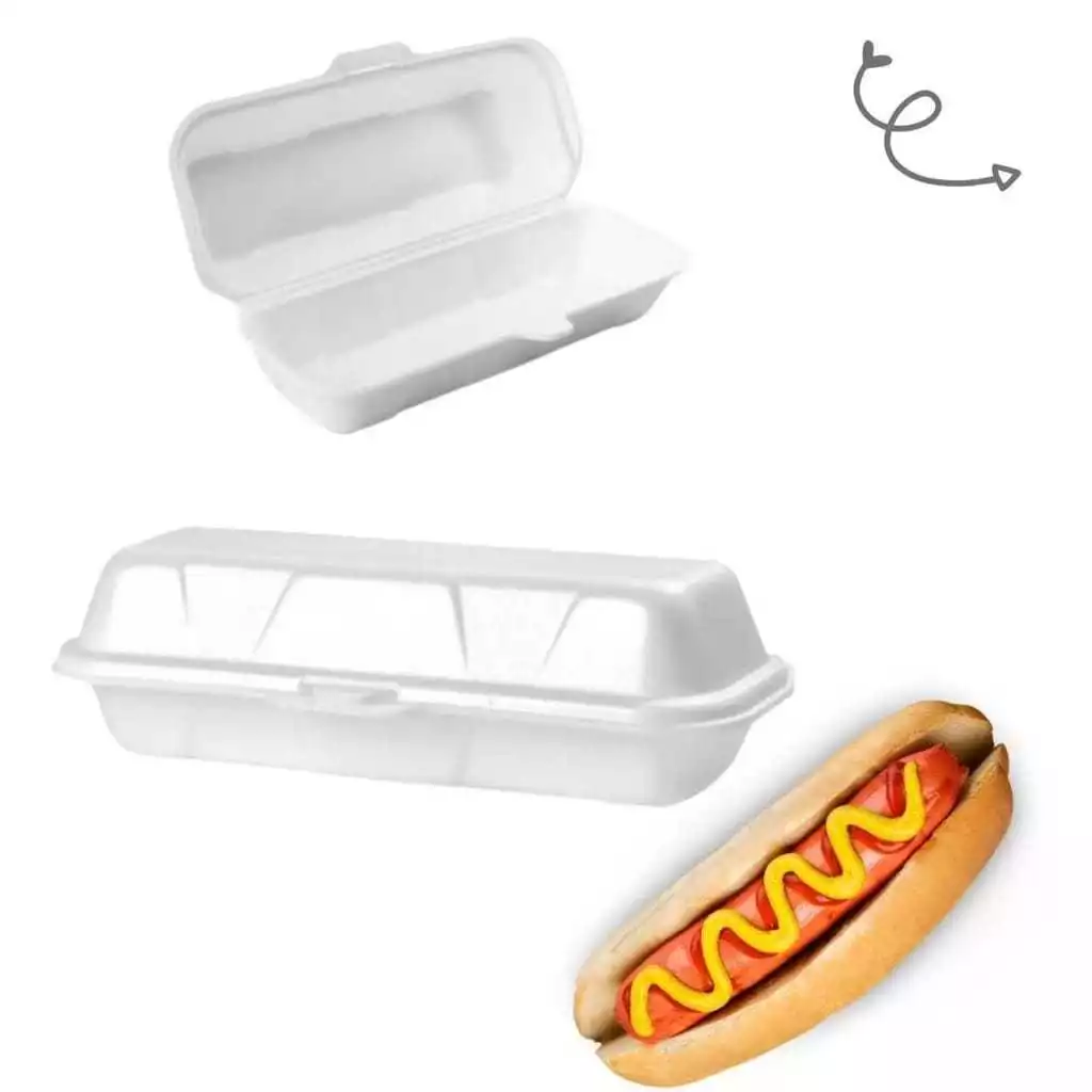 Embalagem descartável de isopor térmica pra Hot Dog Doces Churros Geladinho CH004 C/50 unidades - Imagem 5