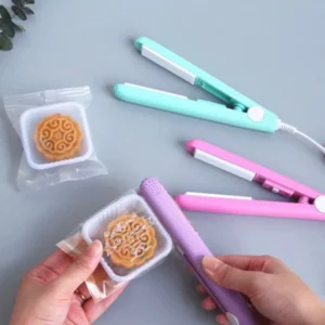 Mini seladora portátil manual estilo chapinha, para selar geladinhos e outras embalagens de alimentos bivolt 110 e 220v