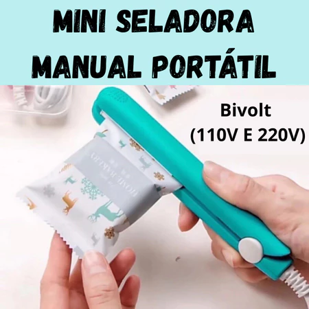 Mini seladora portátil manual estilo chapinha, para selar geladinhos e outras embalagens de alimentos bivolt 110 e 220v - Imagem 3